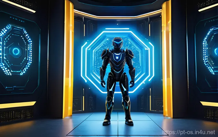 윈도우 디펜더와 macOS의 보안 시스템 비교 - **Prompt 1: The Evolved Digital Guardian of Windows**
    "A majestic, armored digital guardian figu...