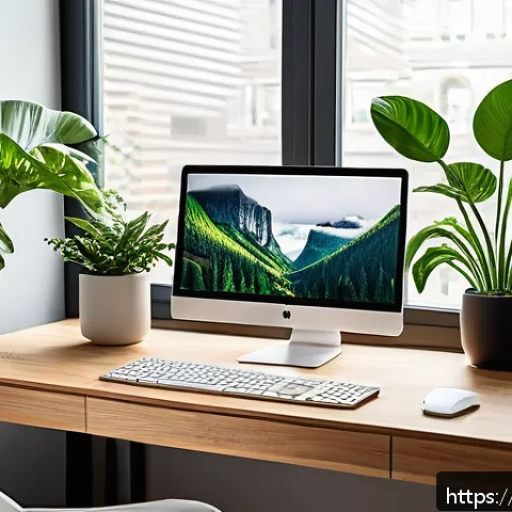 운영체제별 스토리지 관리 도구 - A modern home office setup featuring a sleek Windows 11 desktop screen displaying the Storage Sense ...